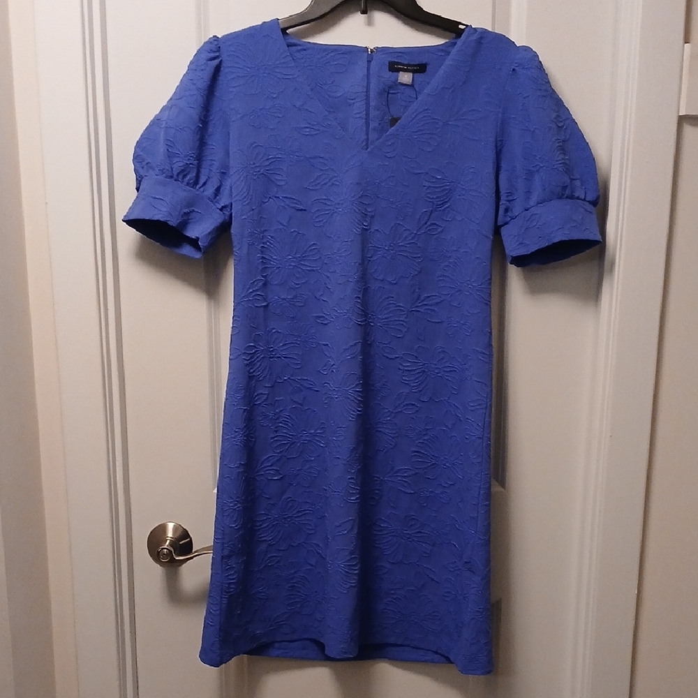 Tommy Hilfiger Blue Puff Sleeve Dress